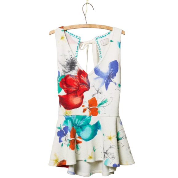Anthropologie Tops - Anthropologie Flynn Peplum Tank Top Size M